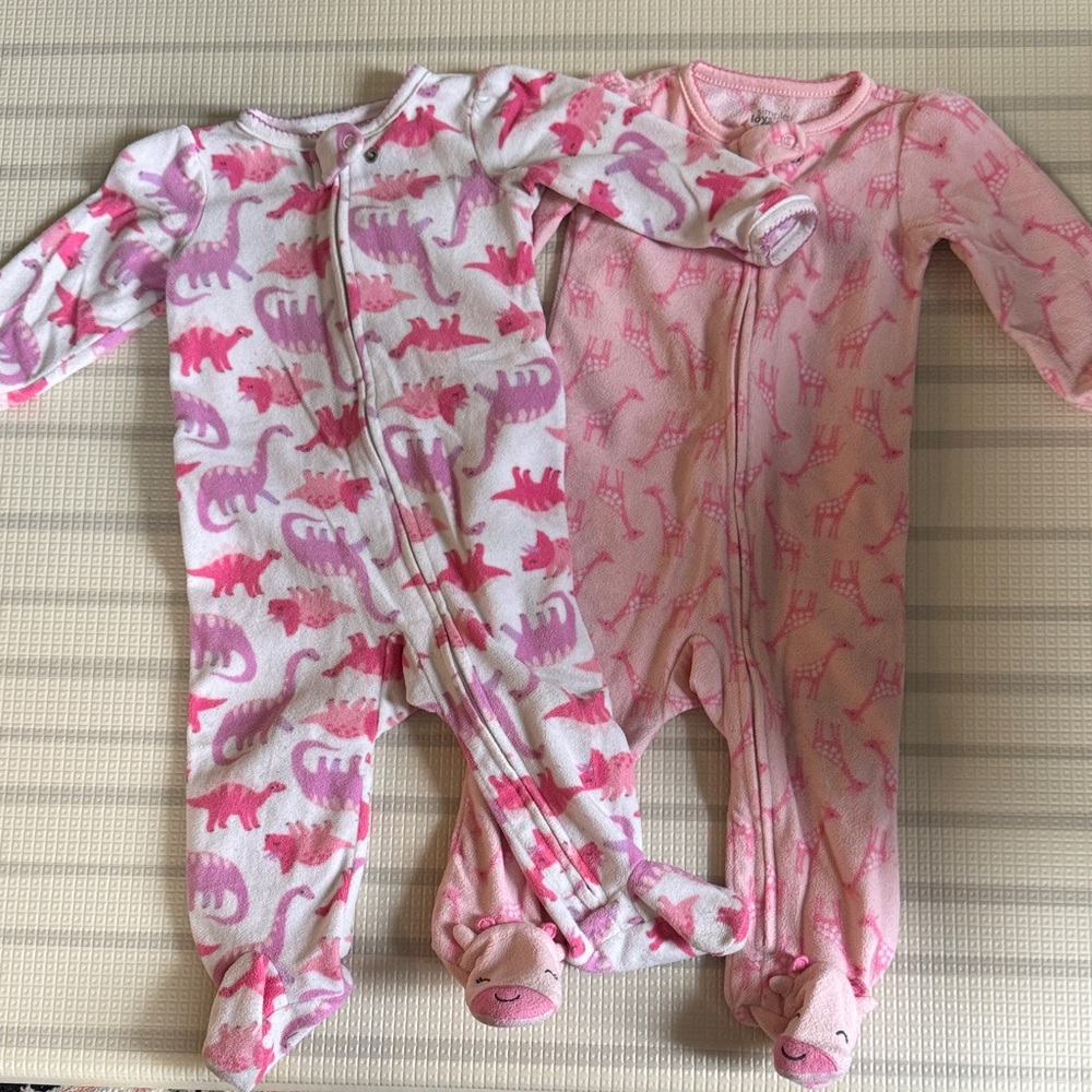 Carters fleece footy pjs